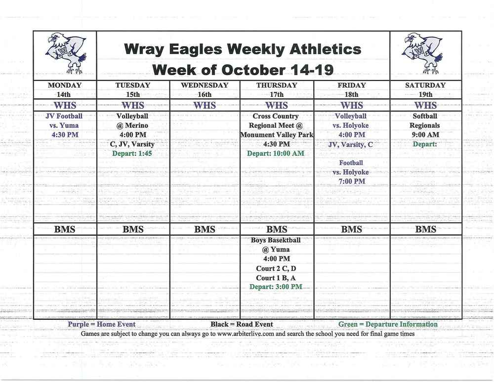 Eagle events for week of Oct. 14-19