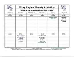 Updated Events Schedule